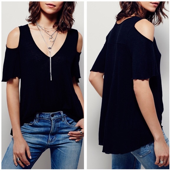COPY - Free People bittersweet cold shoulder top size M - Picture 3 of 3